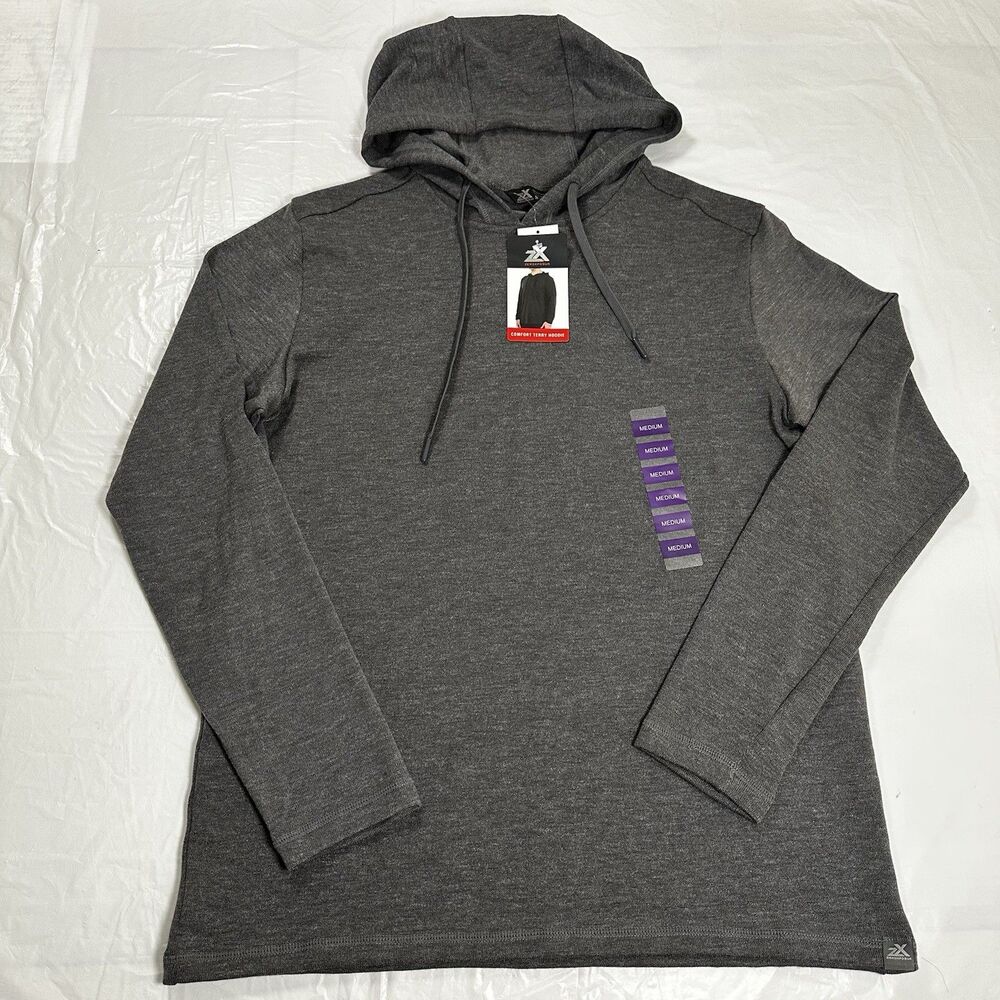 ZeroXposur Men's Comfort Terry Hoodie Size M Gray Long Sleeve
